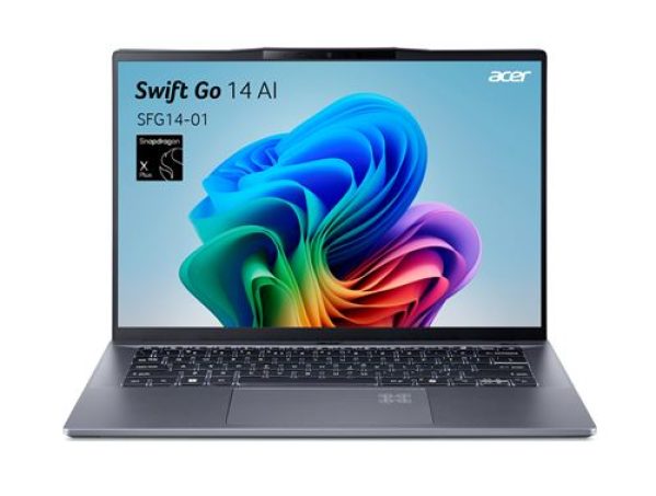 PC Portable Acer Swift Go 14 AI SFG14-01-X5AQ 14,5" Copilot+ Qualcomm® Snapdragon® X Plus 16 Go RAM 512 Go SSD Gris