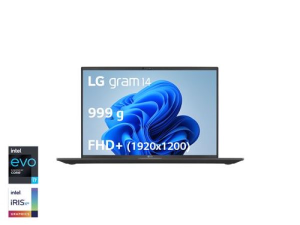 PC Ultra-Portable LG gram 14Z90Q-G.AA78F 14" Intel Core i7 16 Go RAM 1 To SSD Noir