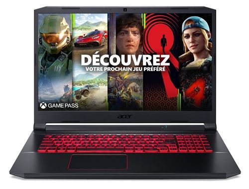 pcportablegamingacernitro5an517 52 54au173intelcorei516goram | Laptop Malin PC Portable Gaming Acer Nitro 5 AN517-52-54AU 17,3" Intel Core i5 16 Go RAM 512 Go SSD Nvidia RTX 3050 Noir + 1 mois d'abonnement Xbox Game Pass
